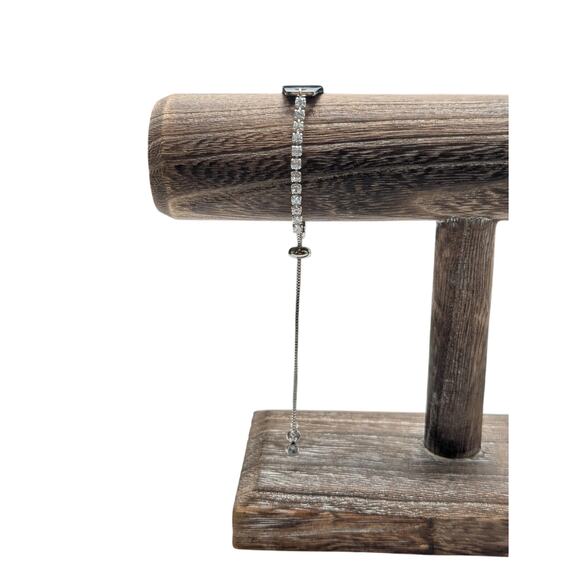 Stainless Steel Type 2 Diabetes Medical Alert CZ Chain Link Pull Bracelet - Picture 7 of 9